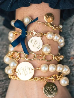 Kiel James Patrick Classy Girls Wear Pearls Monogram Bracelet
