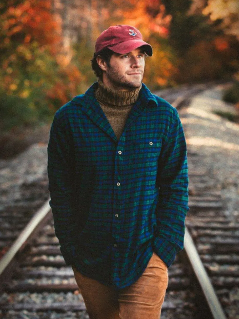 Online Kiel James Patrick Grandad'S Plaid Flannel Shirt - Men'S