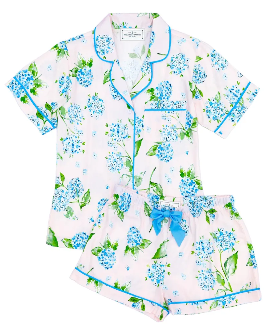 Best Kiel James Patrick Hydrangea Drawstring Shorts Pajama Set