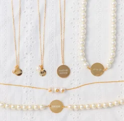 New Kiel James Patrick I Heart Pearls Wedding - Gold