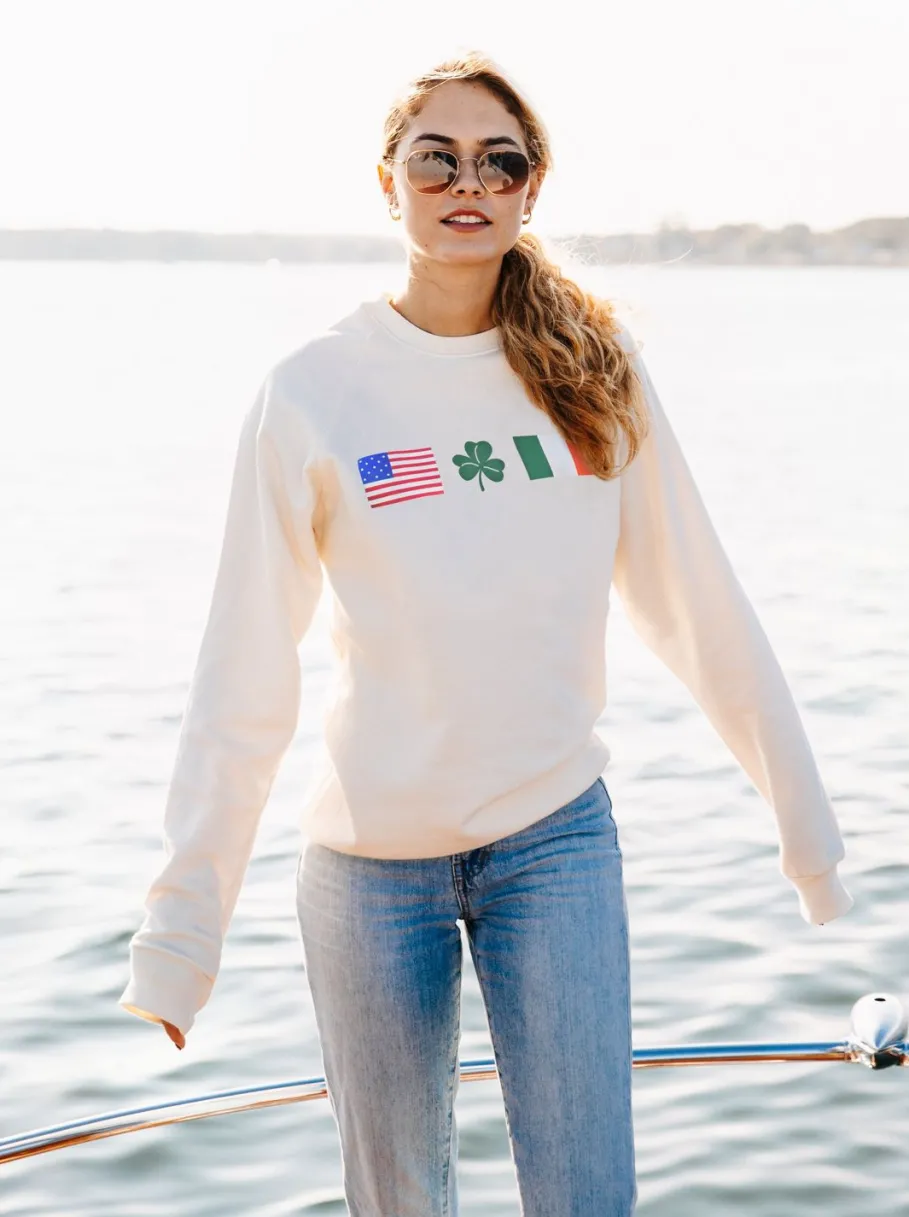 Outlet Kiel James Patrick Irish American Sweatshirt - Cream