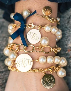 Hot Kiel James Patrick Pearlfection Monogram Bracelet--Class Of 2024