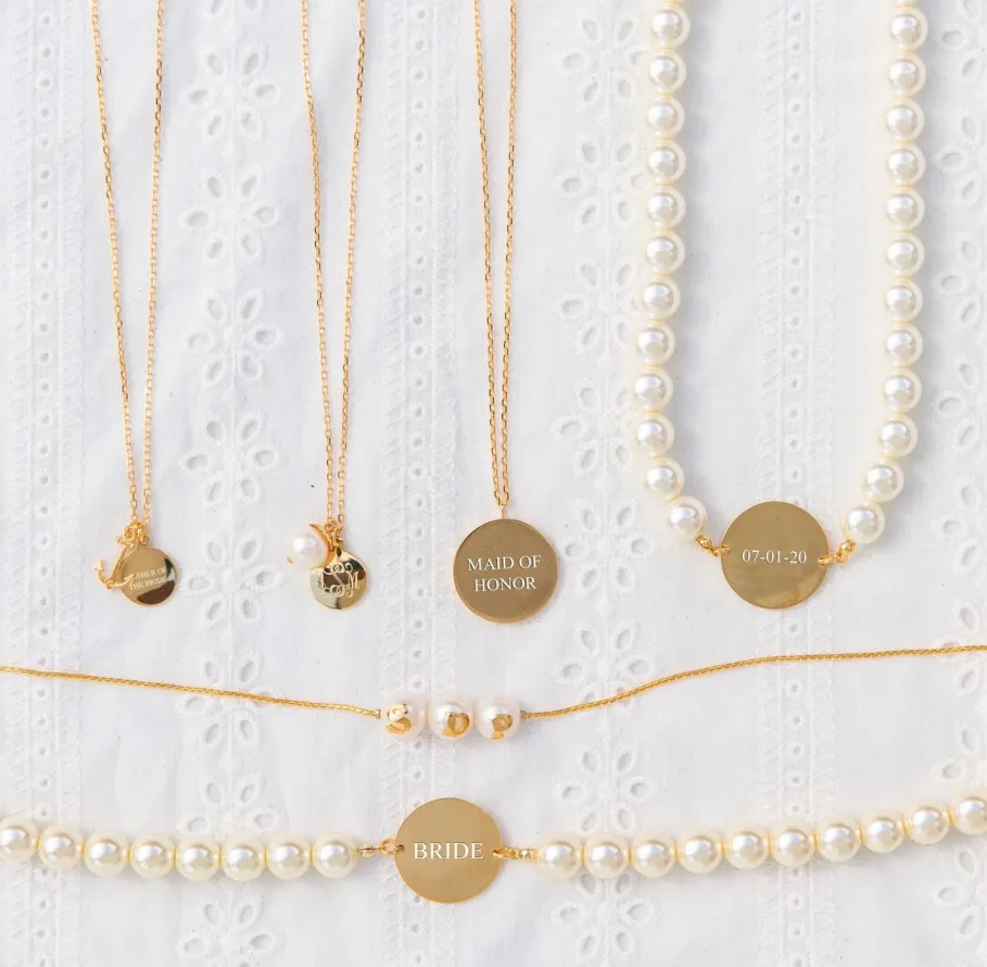 Online Kiel James Patrick Pearl Monogram Wedding Necklace