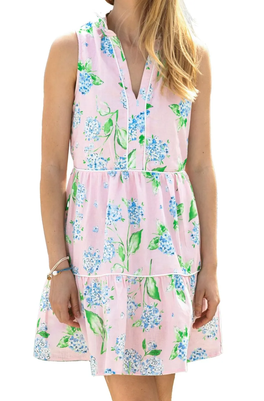 Sale Kiel James Patrick Pink Hydrangea Bloom Dress