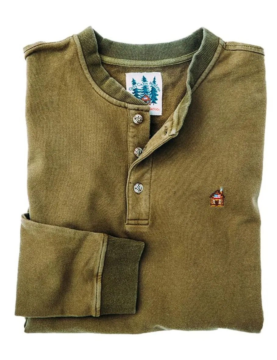 New Kiel James Patrick Rustic Cabin Moss Henley