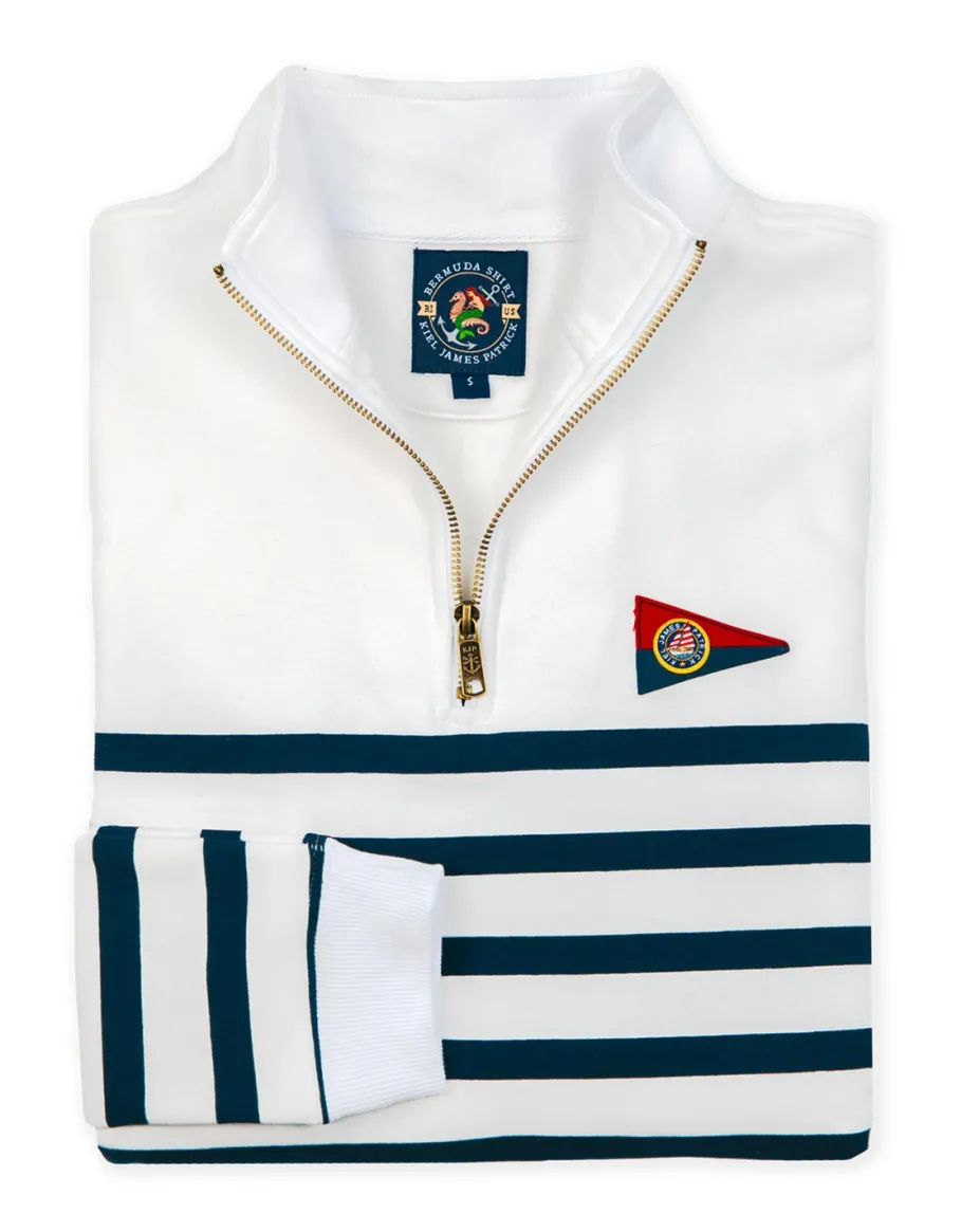 Discount Kiel James Patrick The Saltwater Striped Quarterzip- Men'S