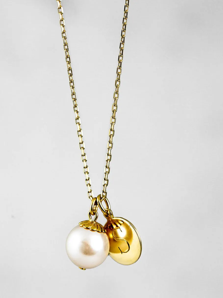 New Kiel James Patrick World'S Your Oyster Gold Necklace --Class Of 2024